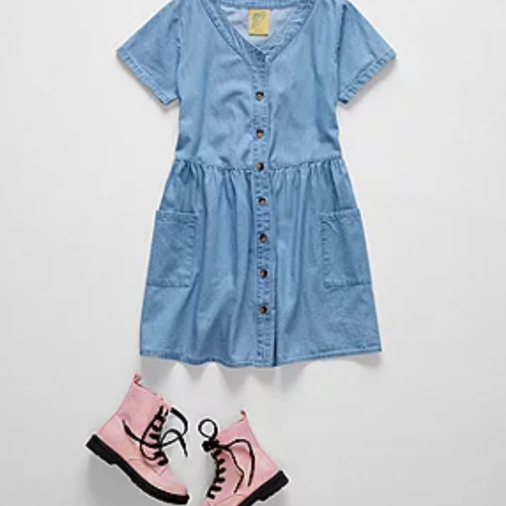 Thereabouts Little & Big Girls Short Sleeve Shirt Dress